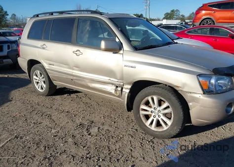 2006 Toyota Highlander Hybrid Limited V6 z USA, uszkodzony, nr VIN JTEEW21A560033118
